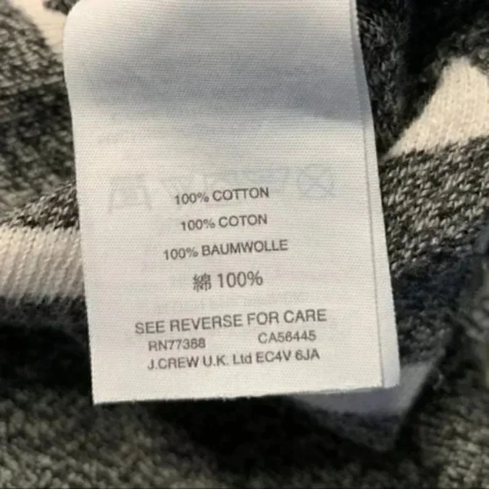 J. Crew Grey/White Crewneck size S